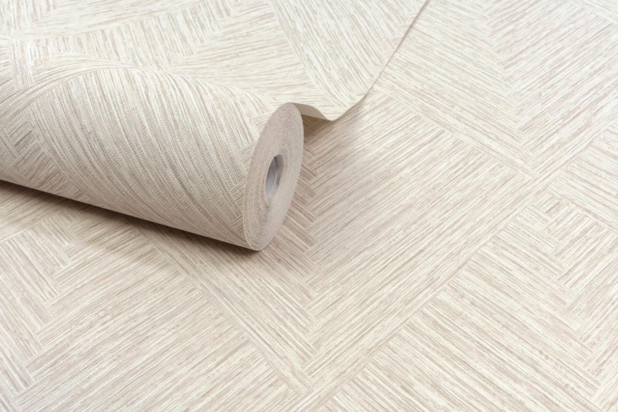 York Hollis Beige Textured Diamond Wallpaper