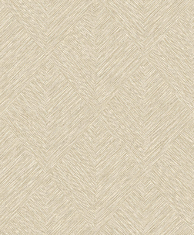 York Hollis Light Brown Textured Diamond Wallpaper
