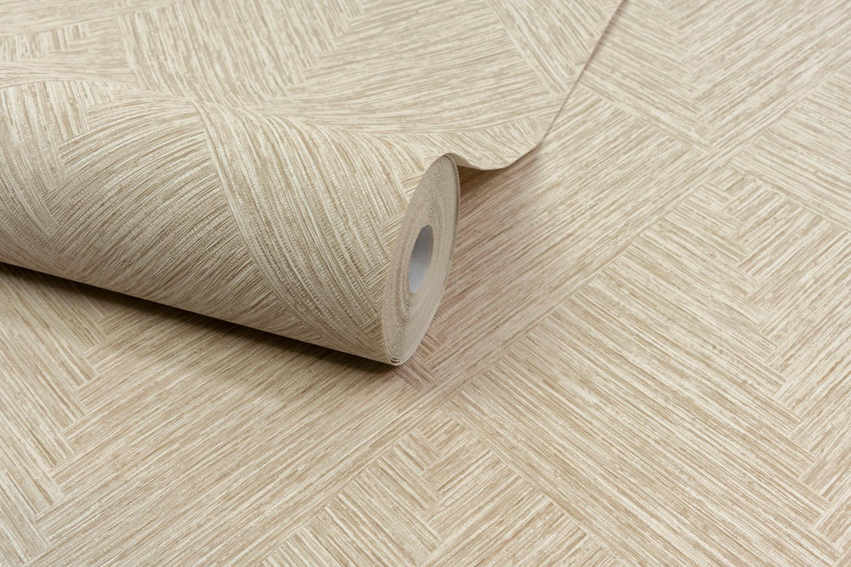 York Hollis Light Brown Textured Diamond Wallpaper