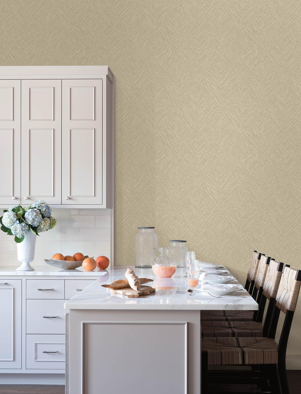 York Hollis Light Brown Textured Diamond Wallpaper