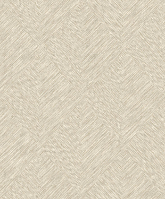 York Hollis Taupe Textured Diamond Wallpaper