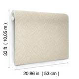York Hollis Taupe Textured Diamond Wallpaper