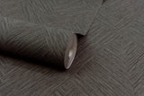 York Hollis Charcoal Textured Diamond Wallpaper