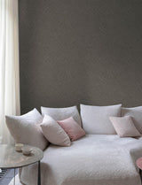York Hollis Charcoal Textured Diamond Wallpaper