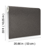 York Hollis Charcoal Textured Diamond Wallpaper