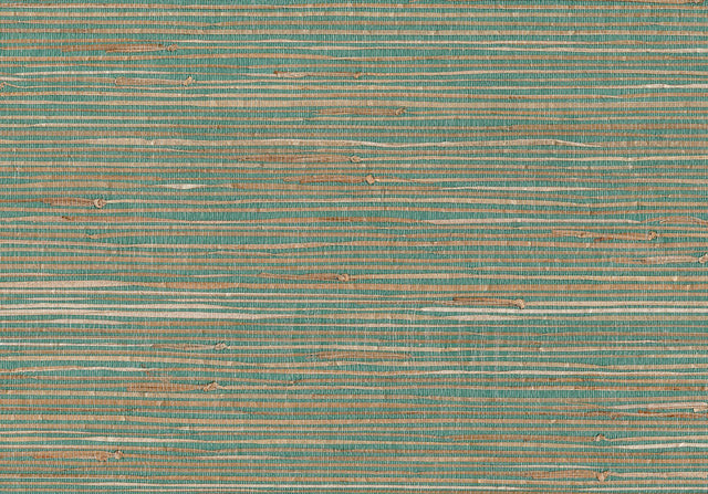 York Keiko Aqua Grasscloth Wallpaper