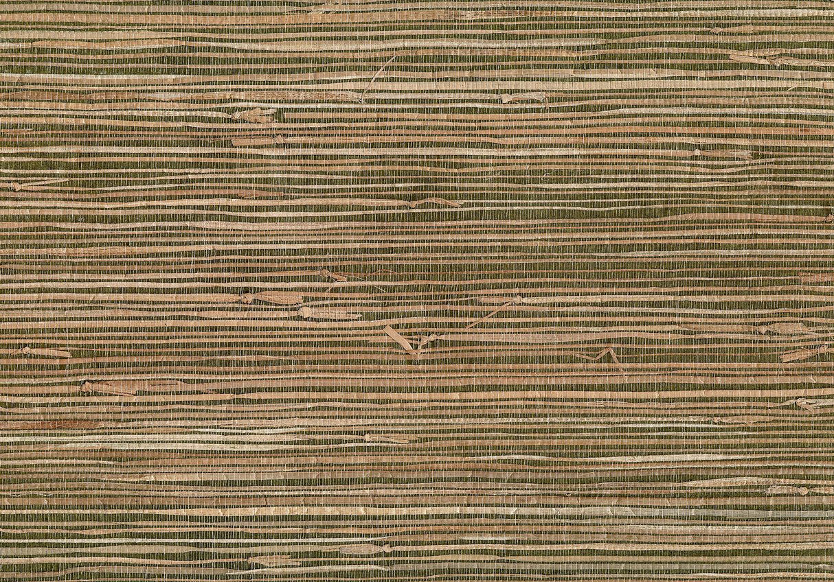 York Mai Khaki Grasscloth Wallpaper