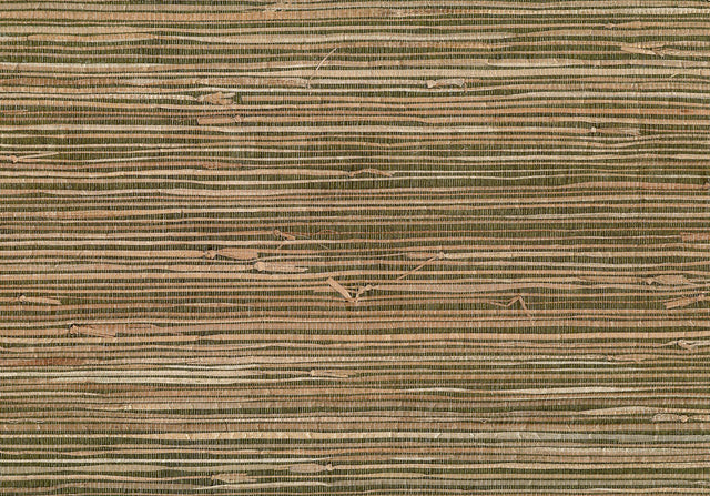 York Mai Khaki Grasscloth Wallpaper