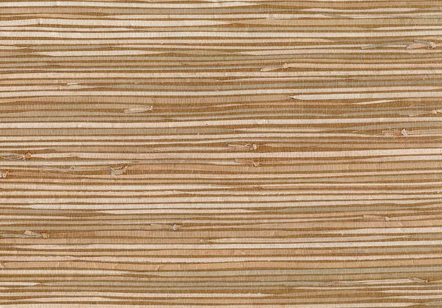 York Masuyo Light Brown Grasscloth Wallpaper