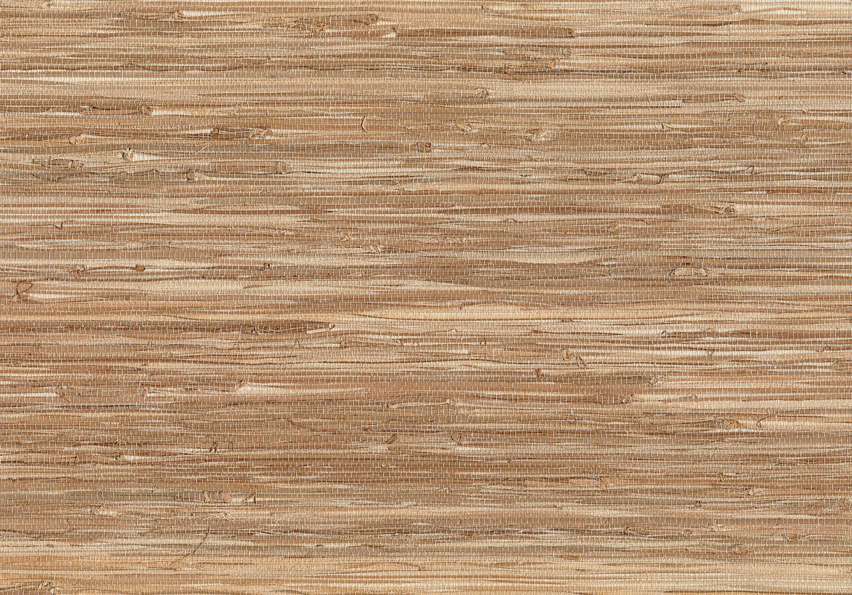 York Sora Taupe Grasscloth Wallpaper
