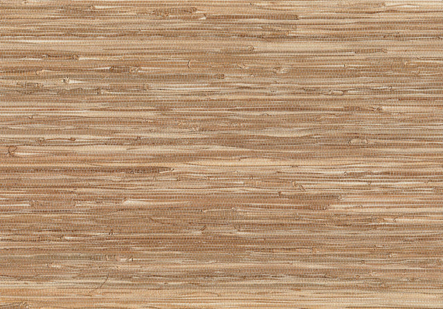 York Sora Taupe Grasscloth Wallpaper