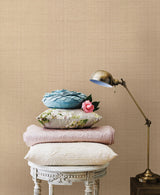 York Xia He Beige Grasscloth Wallpaper