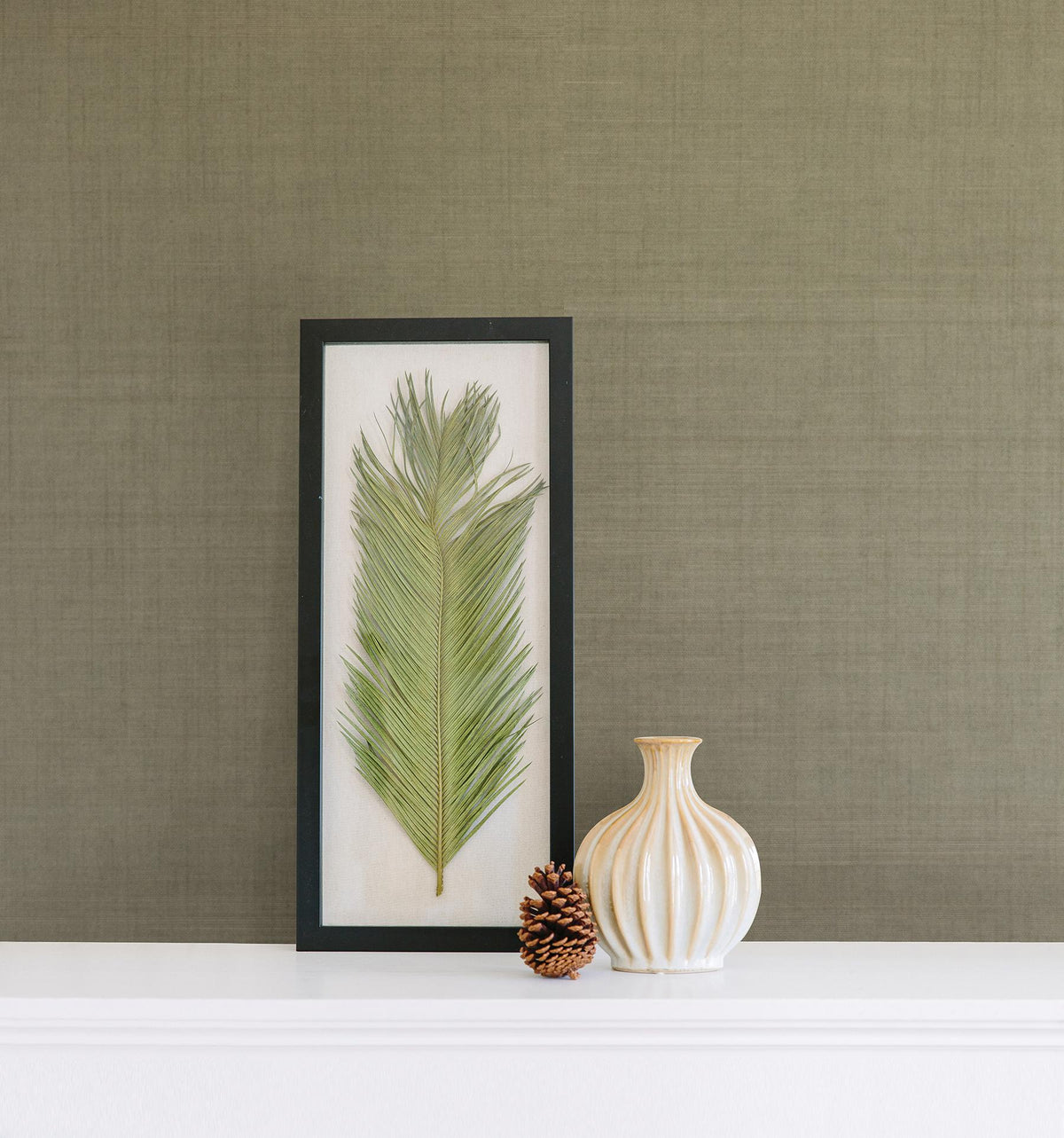 York Mirei Light Green Grasscloth Wallpaper