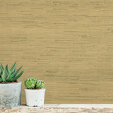 York Shan Light Green Grasscloth Wallpaper