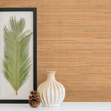 York Li Na Light Brown Grasscloth Wallpaper