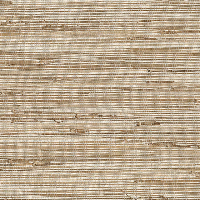 York Ting Taupe Grasscloth Wallpaper