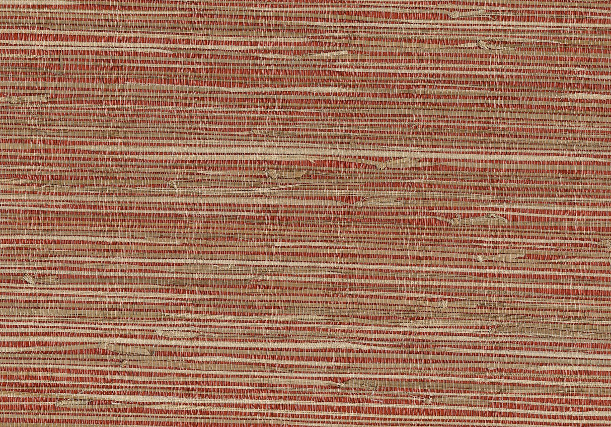 York Yan Yan Red Grasscloth Wallpaper