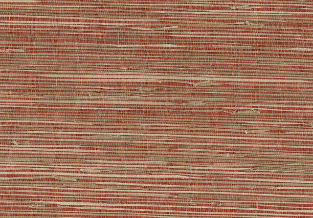 York Yan Yan Red Grasscloth Wallpaper