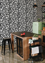 York Black Bold Arrangements Peel & Stick Wallpaper