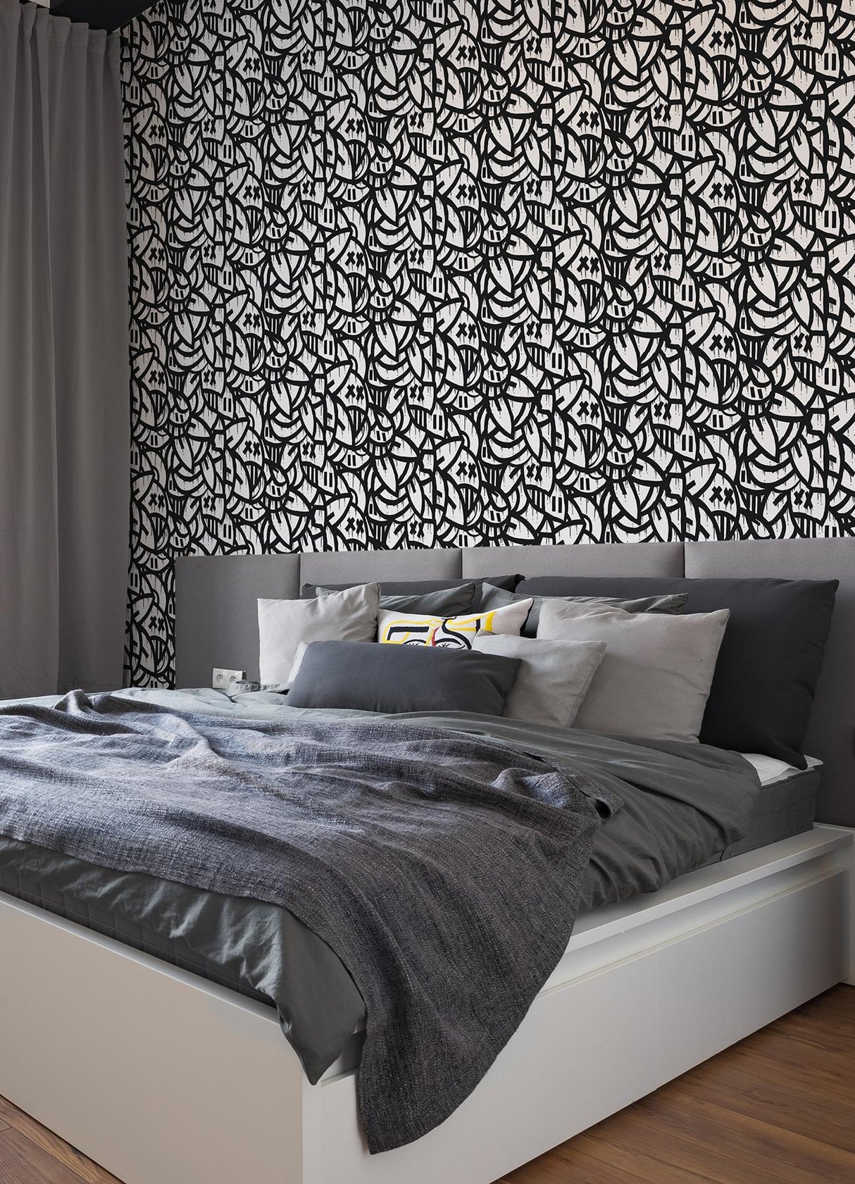 York Black Bold Arrangements Peel & Stick Wallpaper