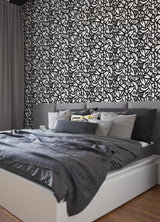 York Black Bold Arrangements Peel & Stick Wallpaper