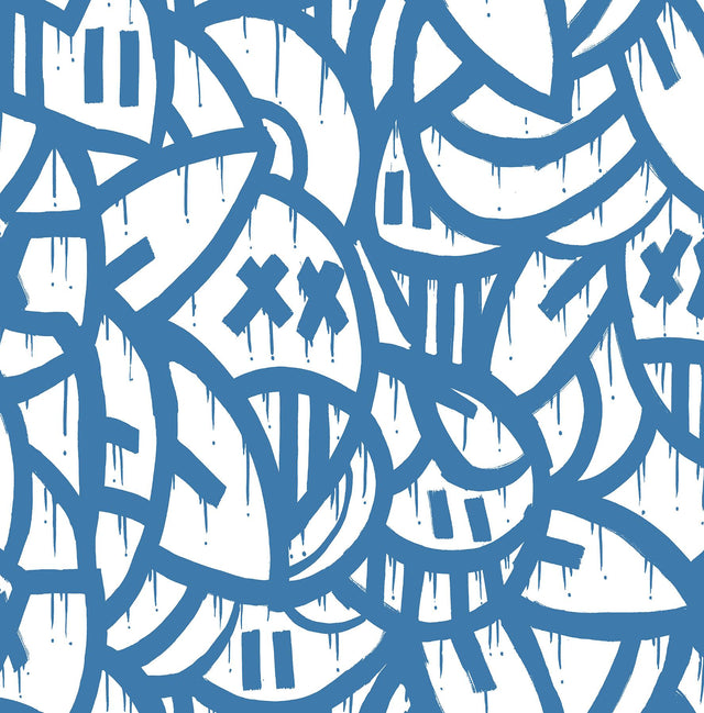 York Blue Bold Arrangements Peel & Stick Wallpaper