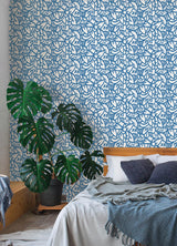 York Blue Bold Arrangements Peel & Stick Wallpaper