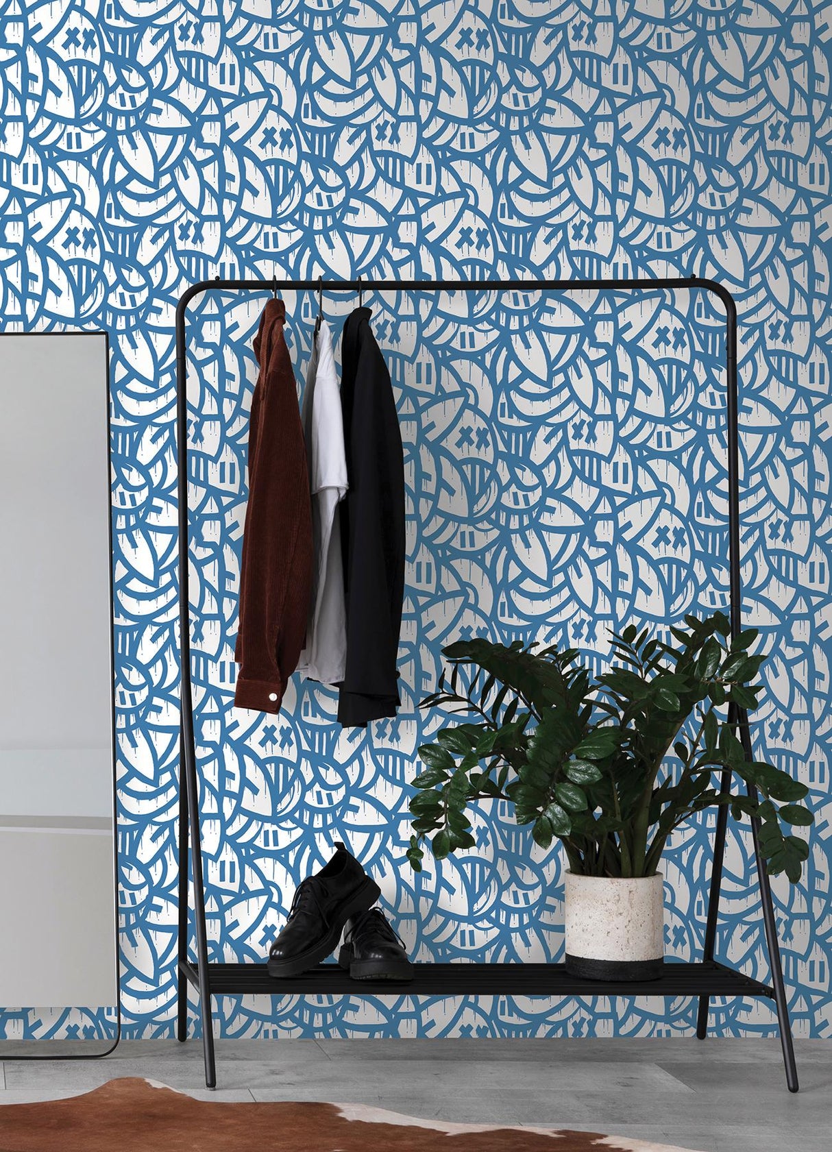 York Blue Bold Arrangements Peel & Stick Wallpaper