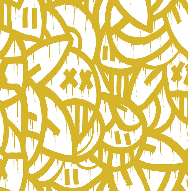 York Yellow Bold Arrangements Peel & Stick Wallpaper