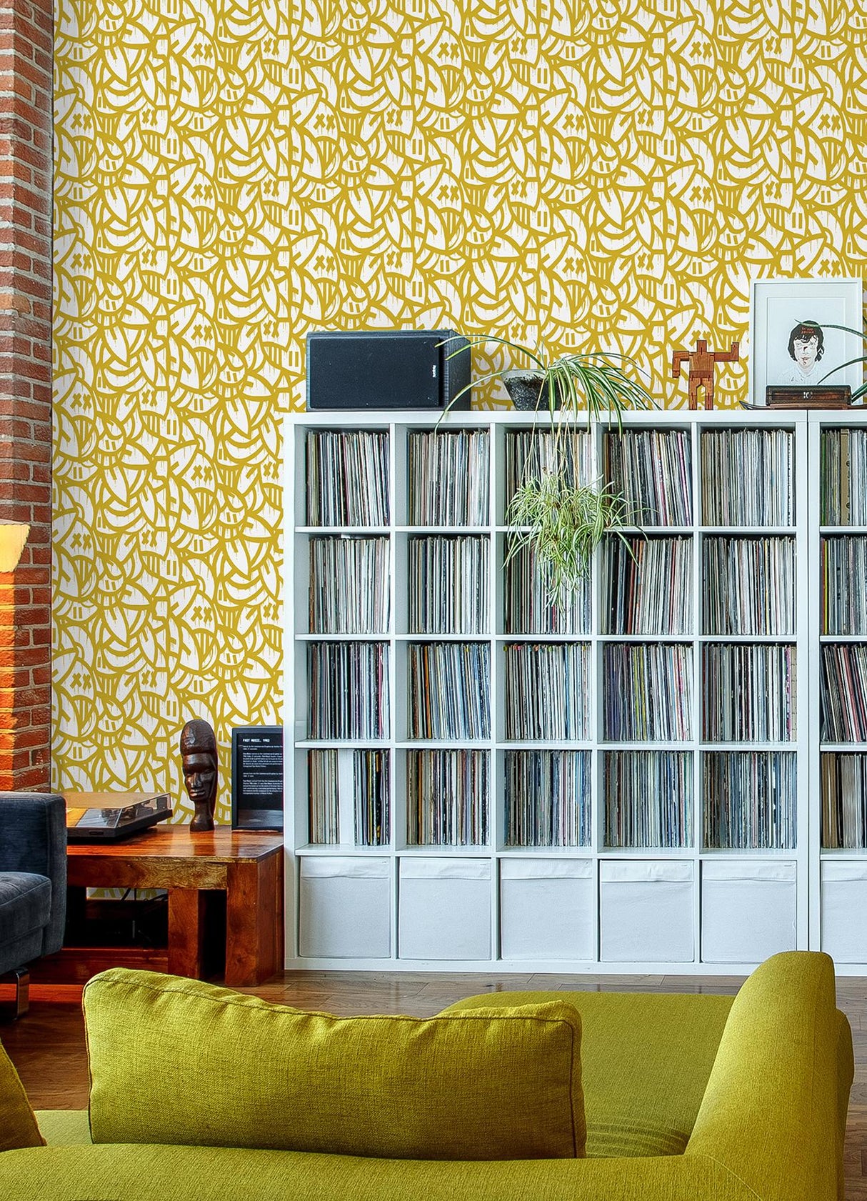 York Yellow Bold Arrangements Peel & Stick Wallpaper