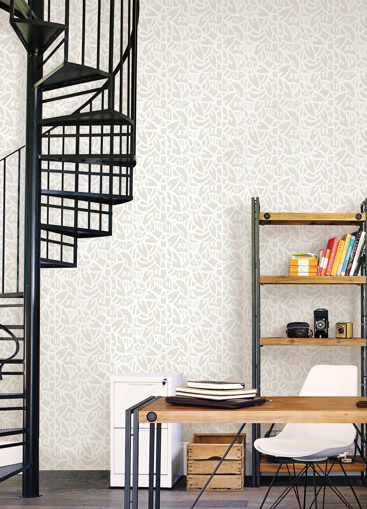 York Cream Bold Arrangements Peel & Stick Wallpaper