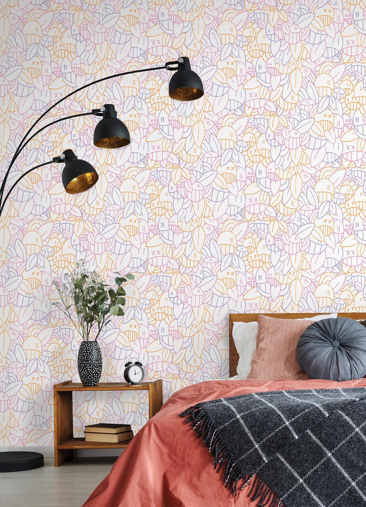 York Multi Warm Floral Sequence Peel & Stick Wallpaper