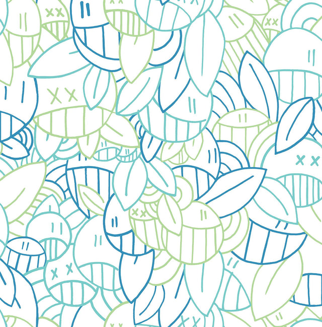 York Multi Cool Floral Sequence Peel & Stick Wallpaper