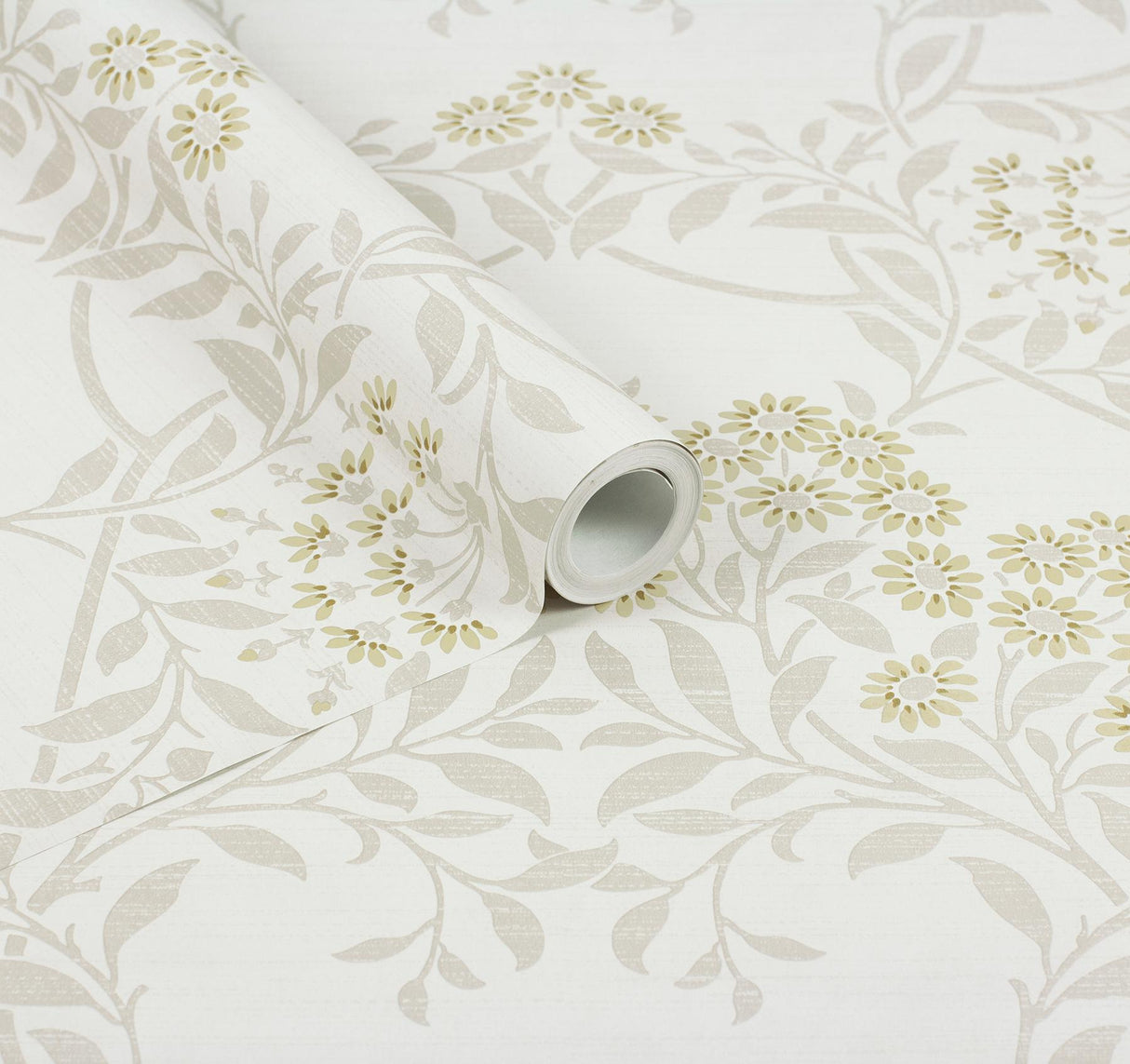 York Penelope Light Yellow Floral Damask Wallpaper