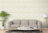 York Penelope Light Yellow Floral Damask Wallpaper