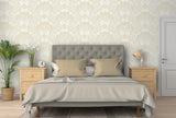 York Penelope Light Yellow Floral Damask Wallpaper