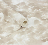 York Merryweather Neutral Cloudy Skies Wallpaper