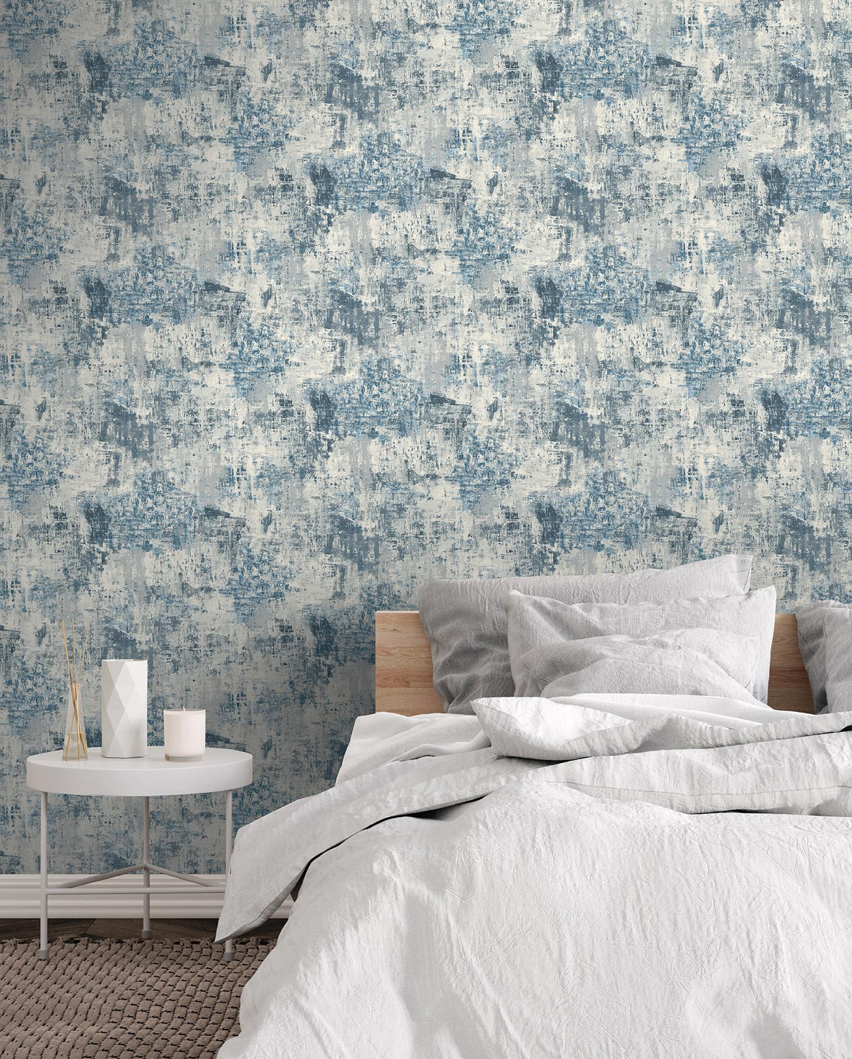 York Sergio Blue Abstract Texture Wallpaper
