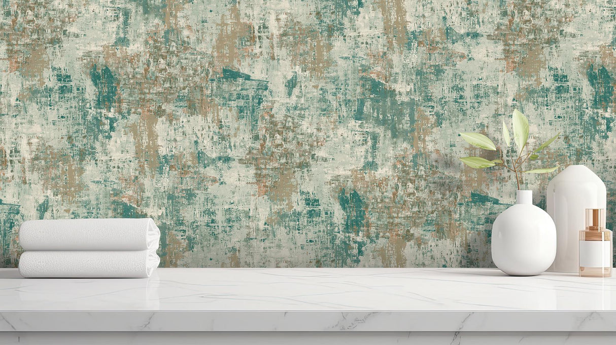 York Sergio Green Abstract Texture Wallpaper