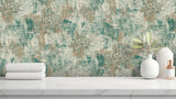 York Sergio Green Abstract Texture Wallpaper