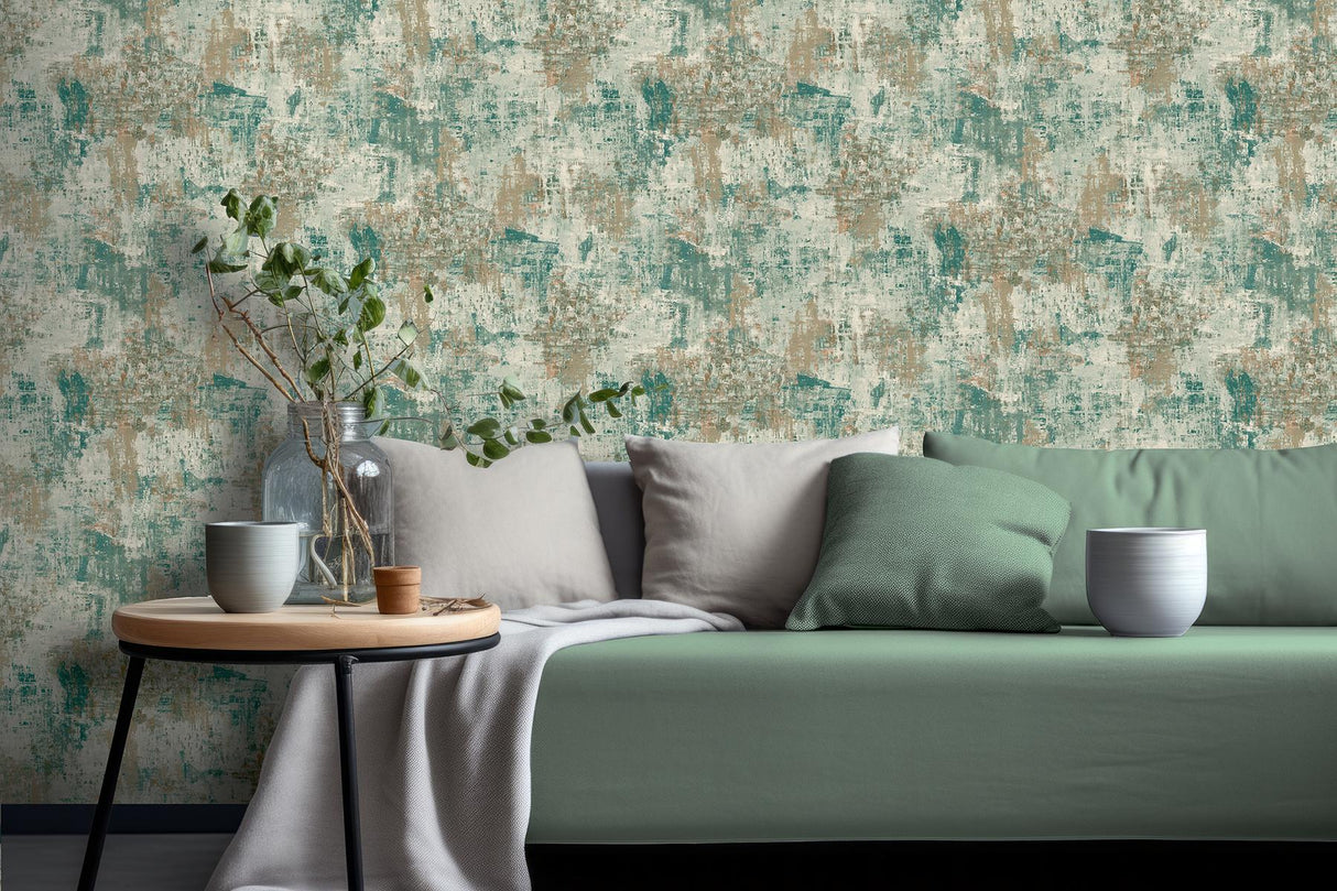 York Sergio Green Abstract Texture Wallpaper