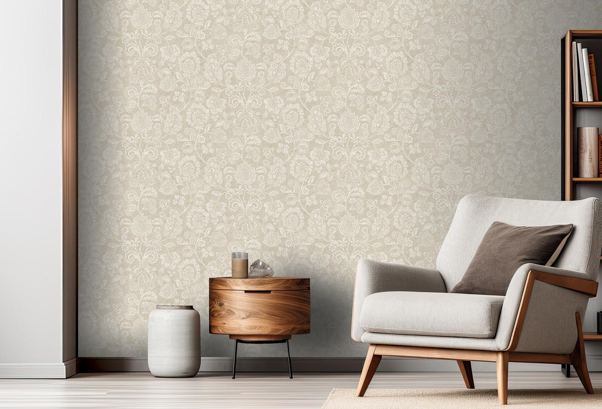 York Verity Neutral Jacobean Trail Wallpaper