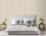 York Birdy Neutral Nuthatch Floral Wallpaper