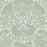 York Penelope Green Floral Damask Wallpaper