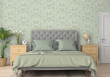York Penelope Green Floral Damask Wallpaper