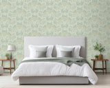 York Penelope Green Floral Damask Wallpaper