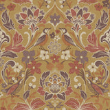 York Birdy Yellow Nuthatch Floral Wallpaper