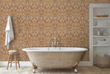 York Birdy Yellow Nuthatch Floral Wallpaper