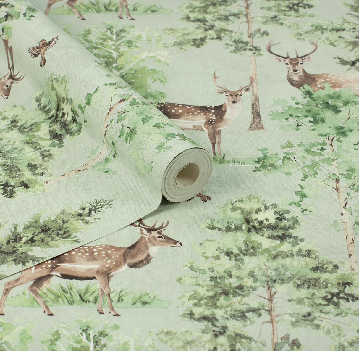 York Cletis Neutral Deer Forest Wallpaper