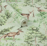 York Cletis Neutral Deer Forest Wallpaper